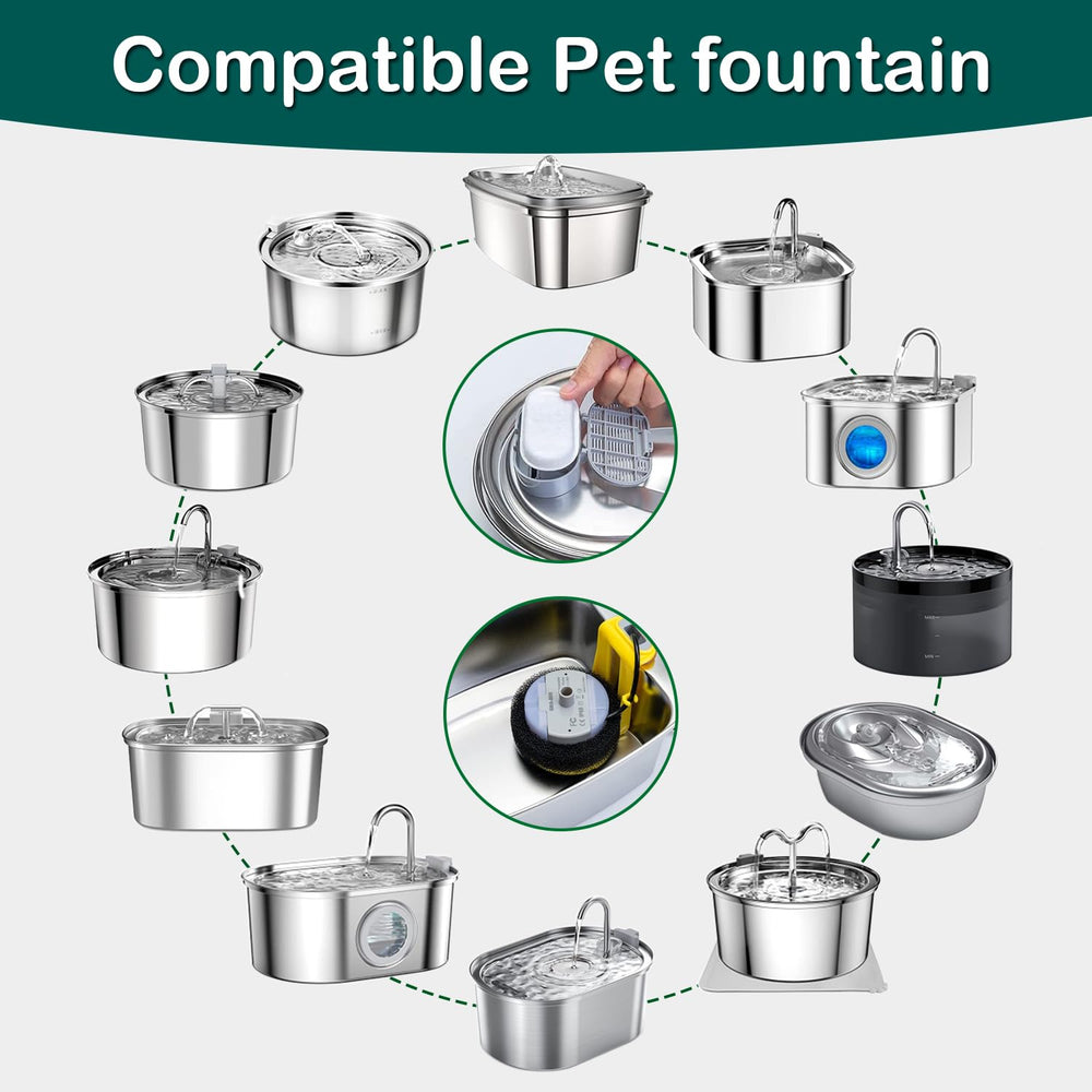 KANCHOU esponjas pre-filtro para fuentes de gato, capturan pelos