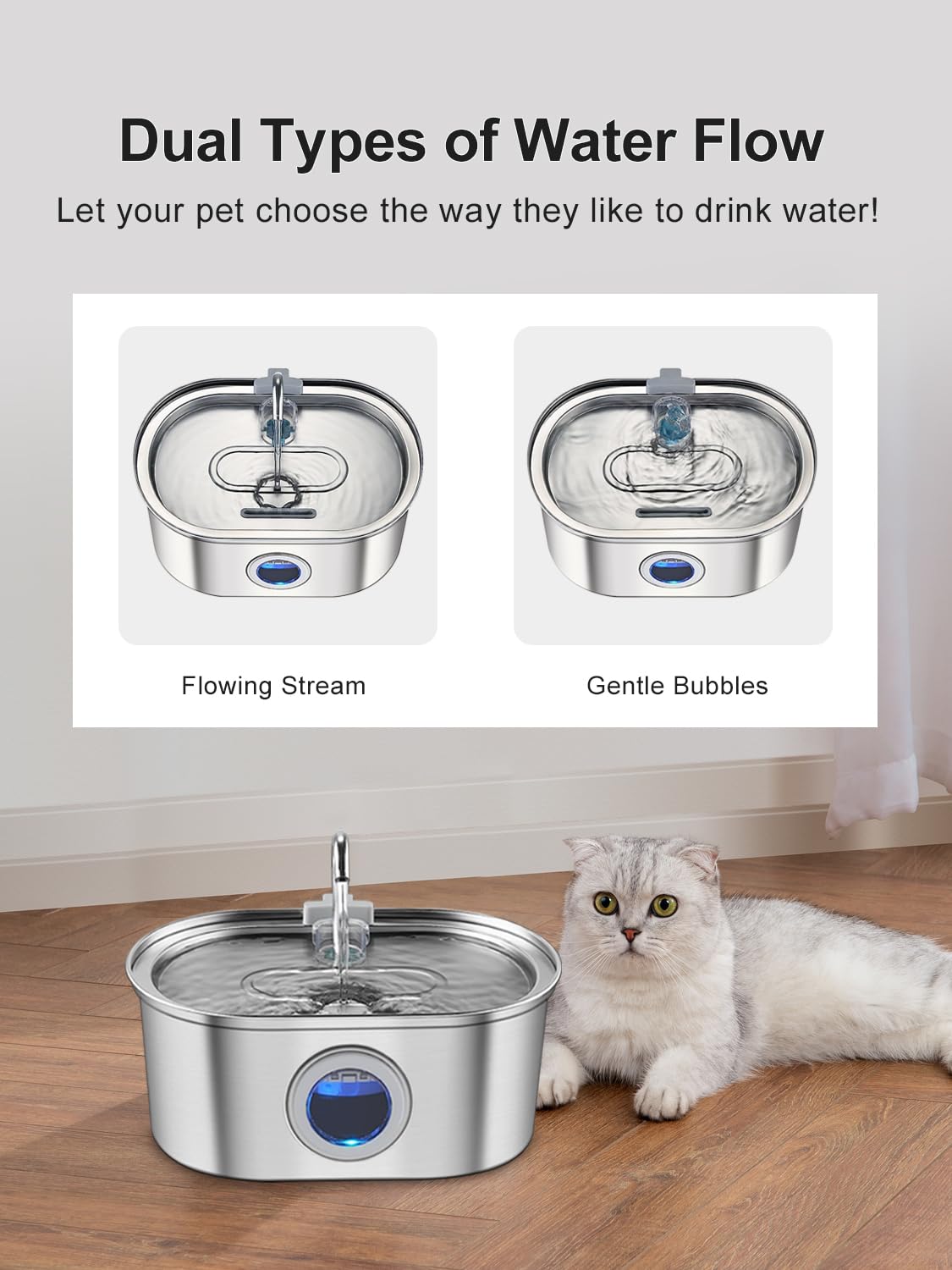 KANCHOU fuente para gatos, limpieza sencilla y mantenimiento recomendado.