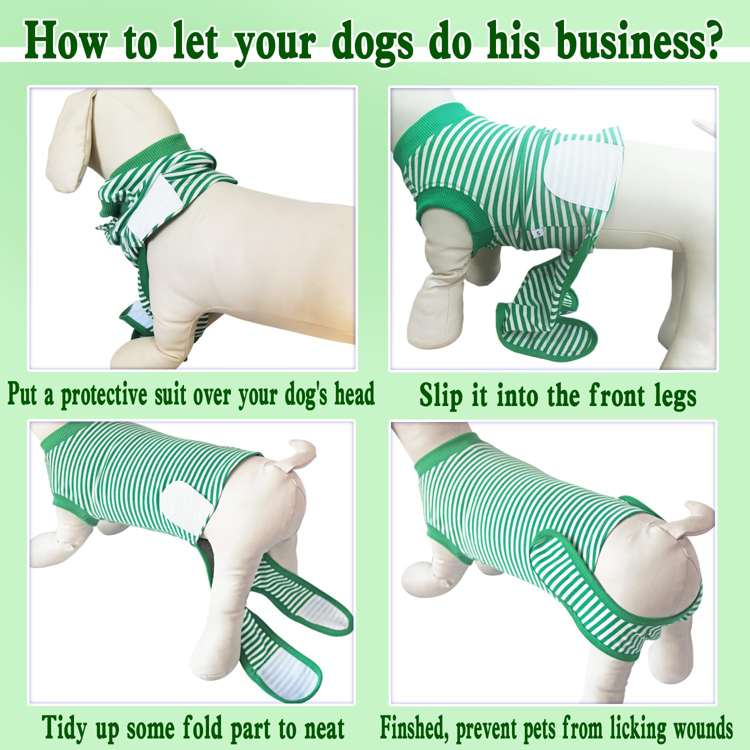 KAROKU Traje de recuperación para perros, espalda, diseño cómodo para movilidad