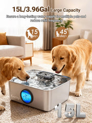 Kastty bebedero para perros 15L, vista lateral izquierda