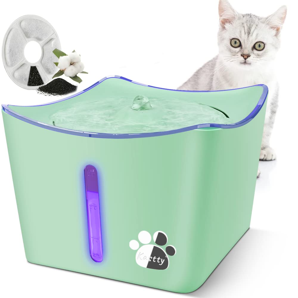Kastty fuente-agua-gatos-101oz, hidratación continua para mascotas pequeñas y medianas.