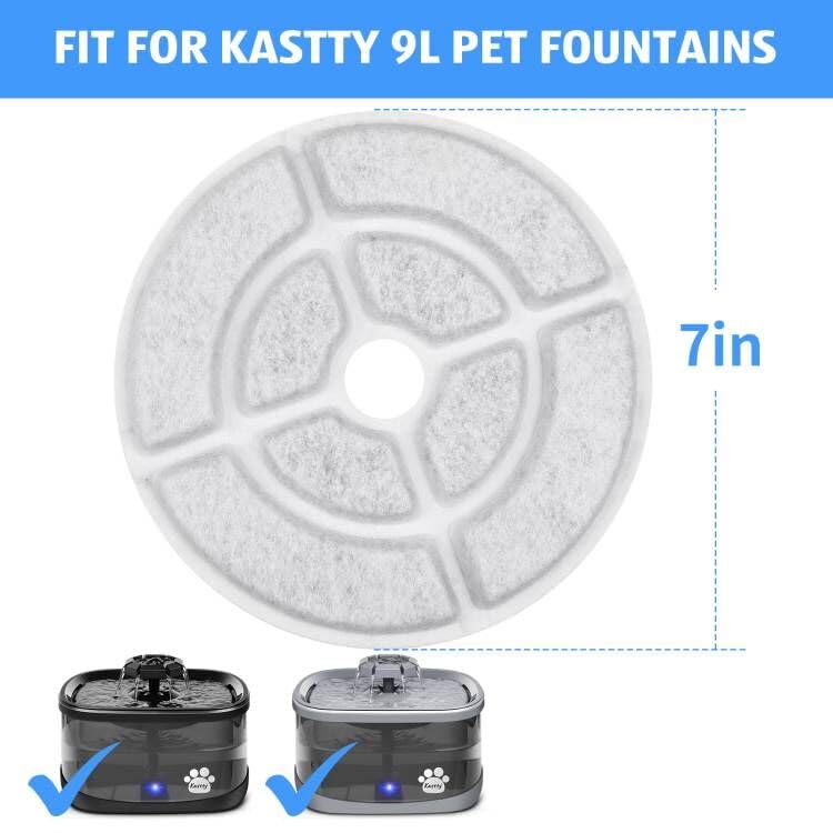 Paquete seis filtros Kastty para fuente, ahorro y rendimiento continuo