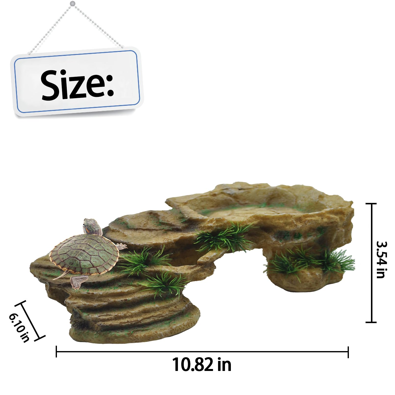  Kathson accesorio habitat reptiles, refugio seguro y complemento decorativo dentro del tanque.