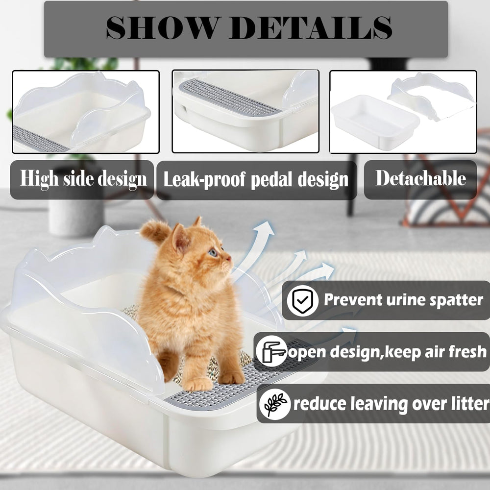 Kathson arenero para gatos pequeños, entrada baja y acceso cómodo.