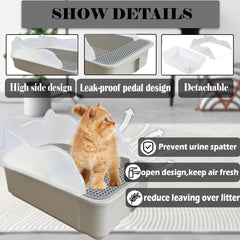 kathson caja para gatitos con entrada baja, fácil de usar.