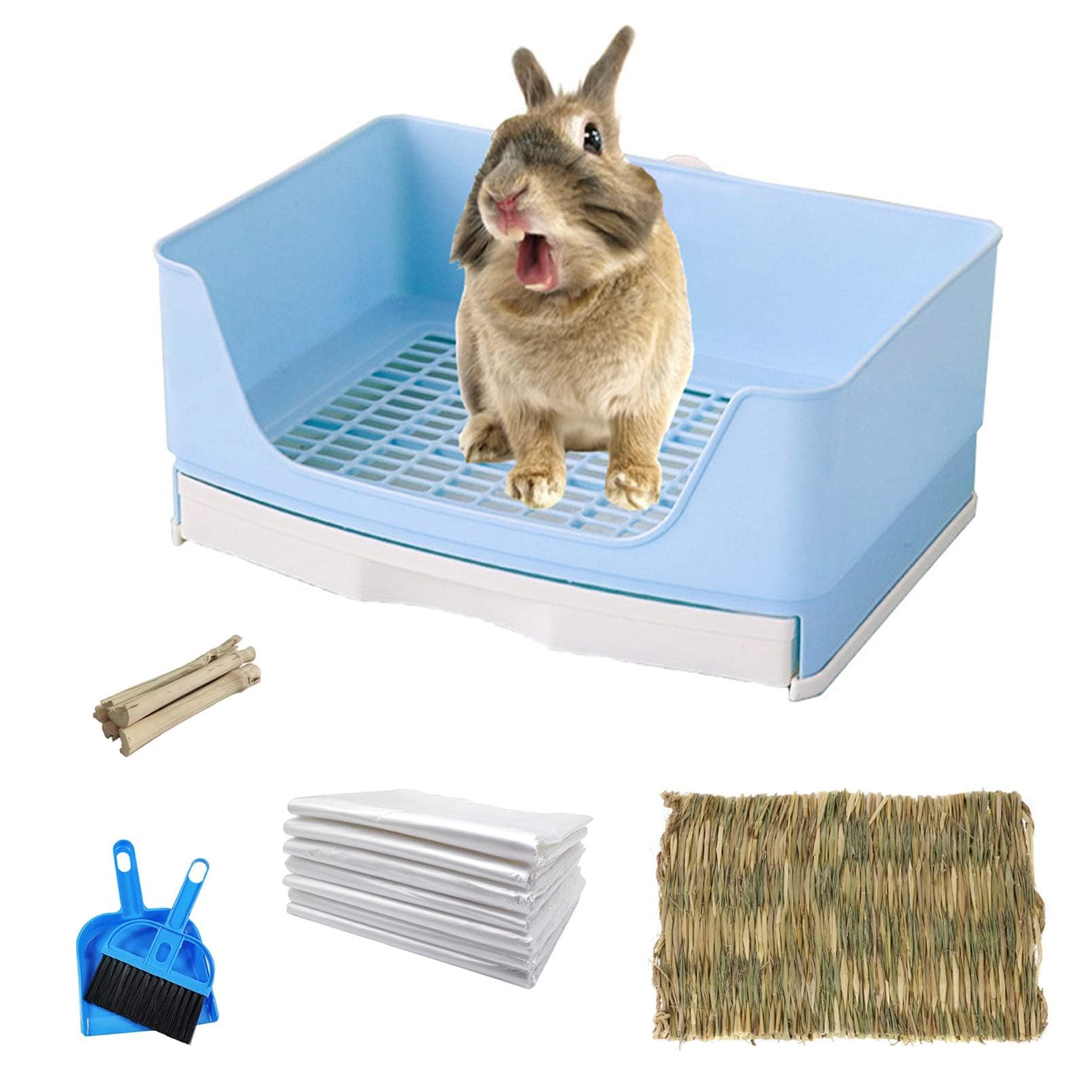 Kathson caja litter para conejo, vista frontal, estabilidad y uso diario.
