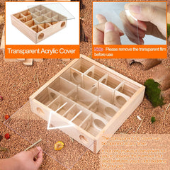 Kathson casa-hamster de múltiples cámaras fomenta dormir, esconderse y explorar de forma natural