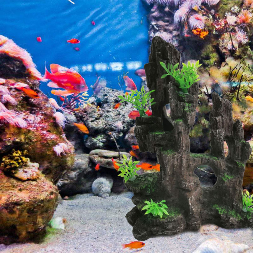 Kathson Montaña decorativa: mejora visual y refugio para peces pequeños.