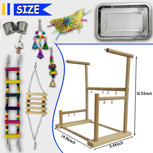 Kathson parque-juego-aves-madera-lijada, superficie suave para patas.