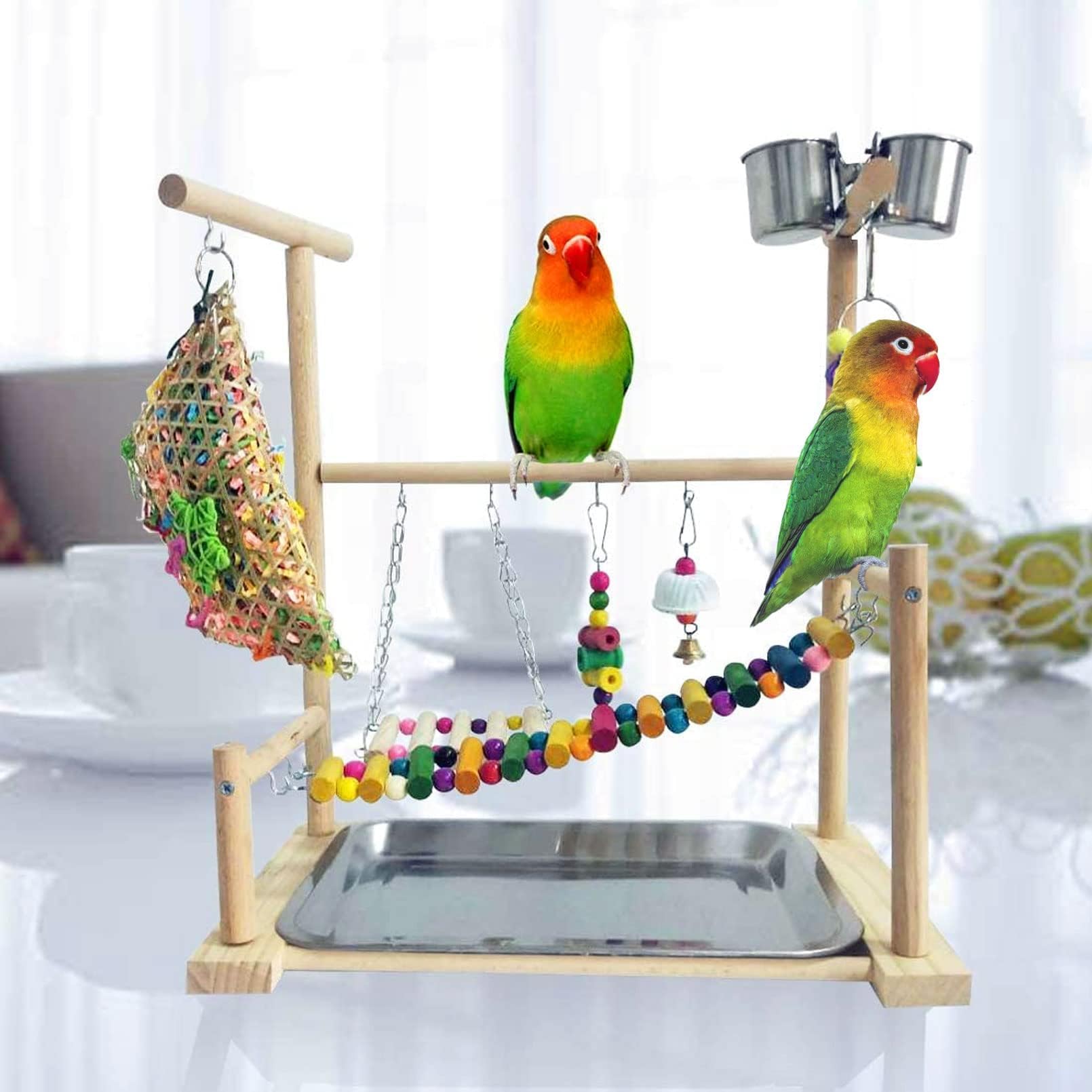 Kathson parque-juego-aves-uso-escritorio, ideal para mesas y oficinas.