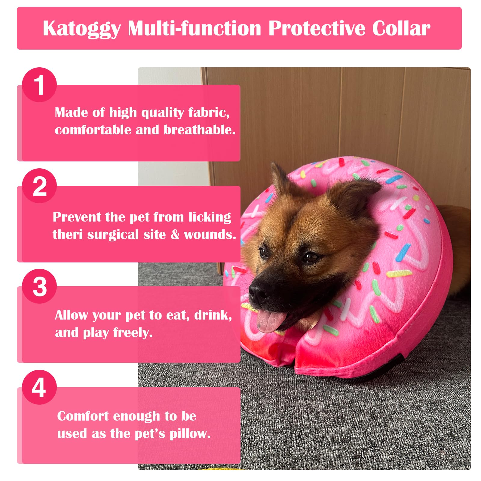 Katoggy collar inflable ligero y cómodo para visión no bloqueada