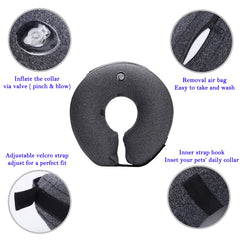 Katoggy collar cono inflable, visión no obstruida para libertad de movimiento
