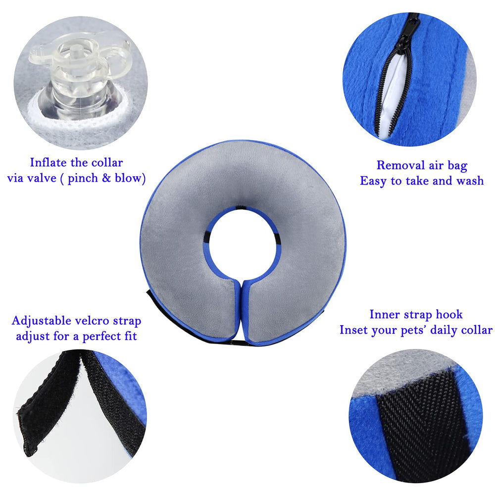 Katoggy collar inflable con cierre de velcro ofrece ajuste seguro.
