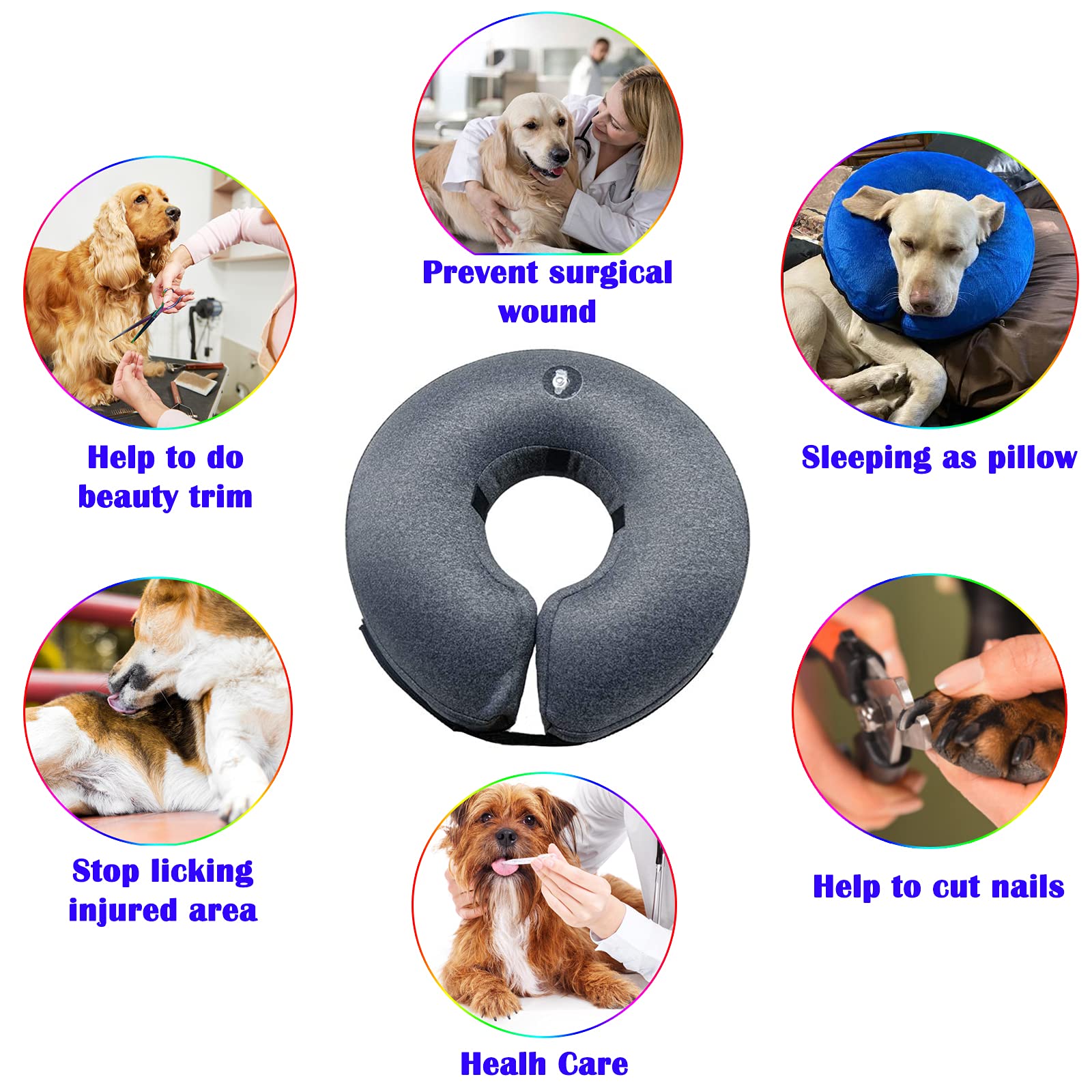Katoggy collar inflable ligero, cómodo para comer, dormir y jugar