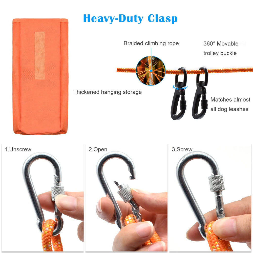 KATOLK cable para dos perros de camping de 100 pies