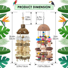 KATUMO: bloques de madera grandes para aves, estimulan exploración