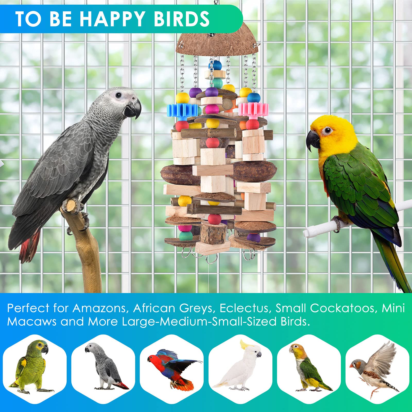 Juguete KATUMO de 22 pulgadas ideal para loros grandes.