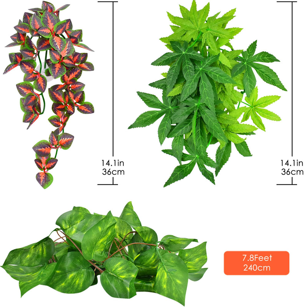 KATUMO plantas colgantes verdes con ventosa verde, ideal para esconderse y trepar.