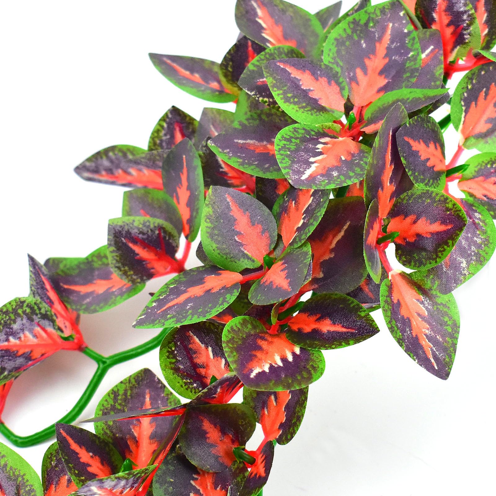 KATUMO plantas de silicona para terrario, colores vivos que alegran el hábitat.