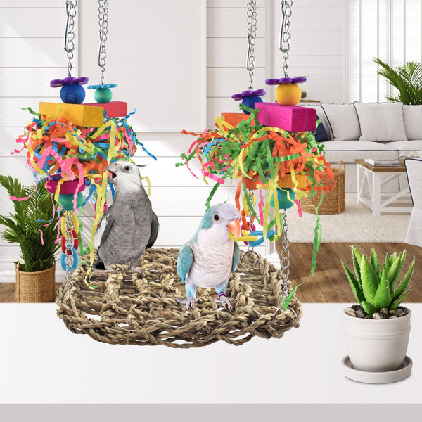 KATUMO zona percha elevada para aves, fomenta exploración segura.