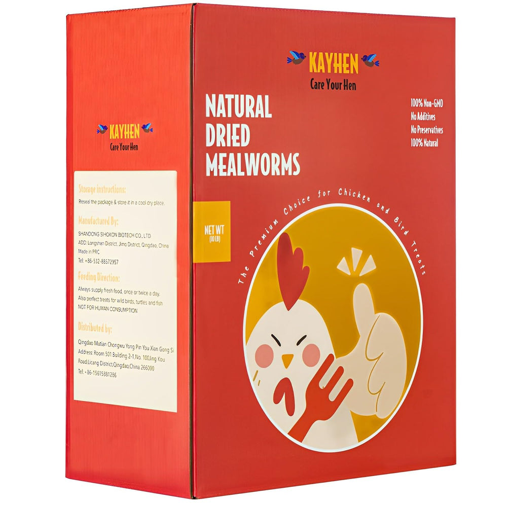 KAYHEN gusanos secos para pollos en bolsa con cierre, proteína natural para aves