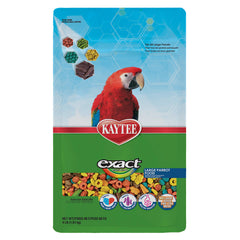 Kaytee arcoíris para loros grandes en envase, nutrición extrudada de calidad.
