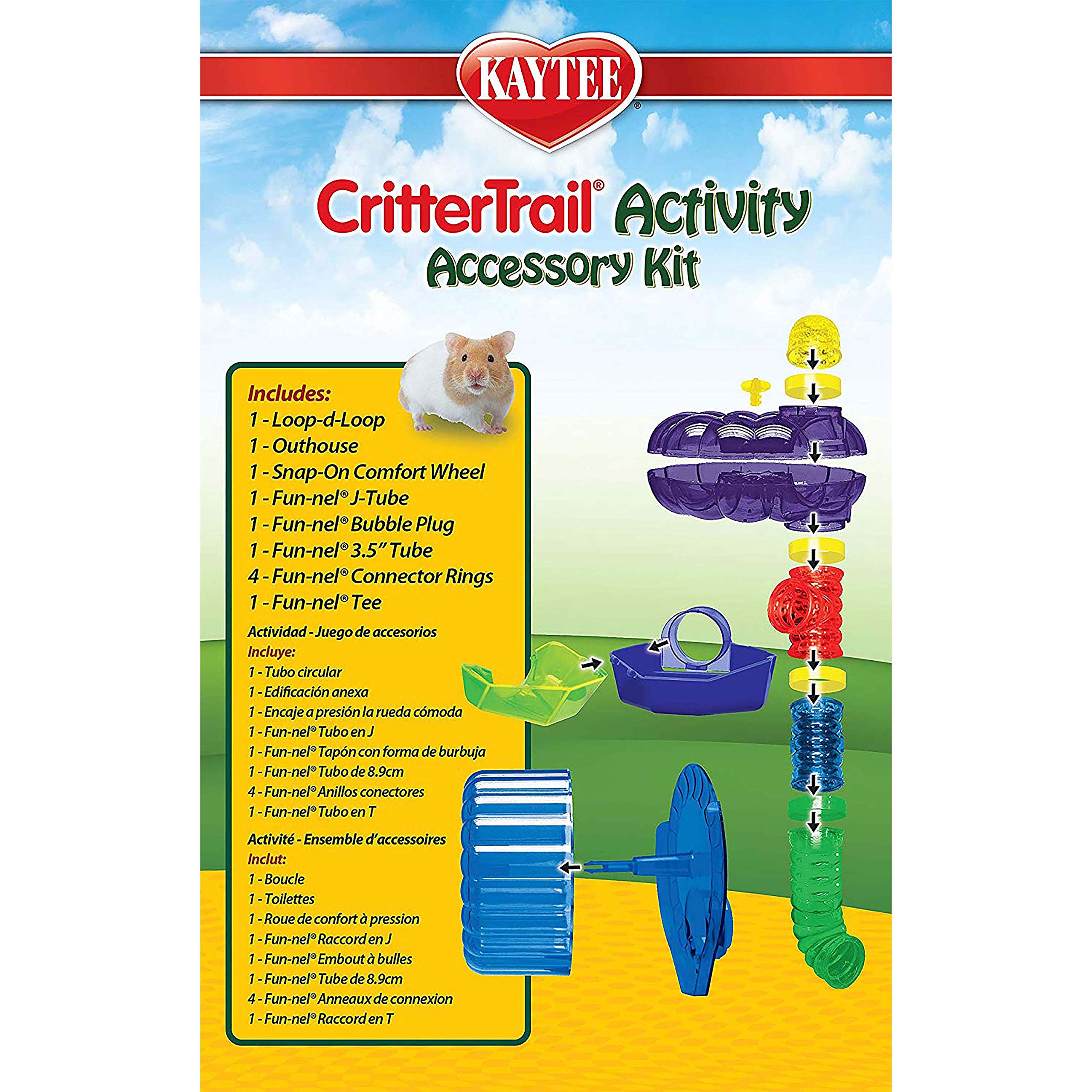 Kaytee CritterTrail diseño seguro y cómodo para mascotas pequeñas.