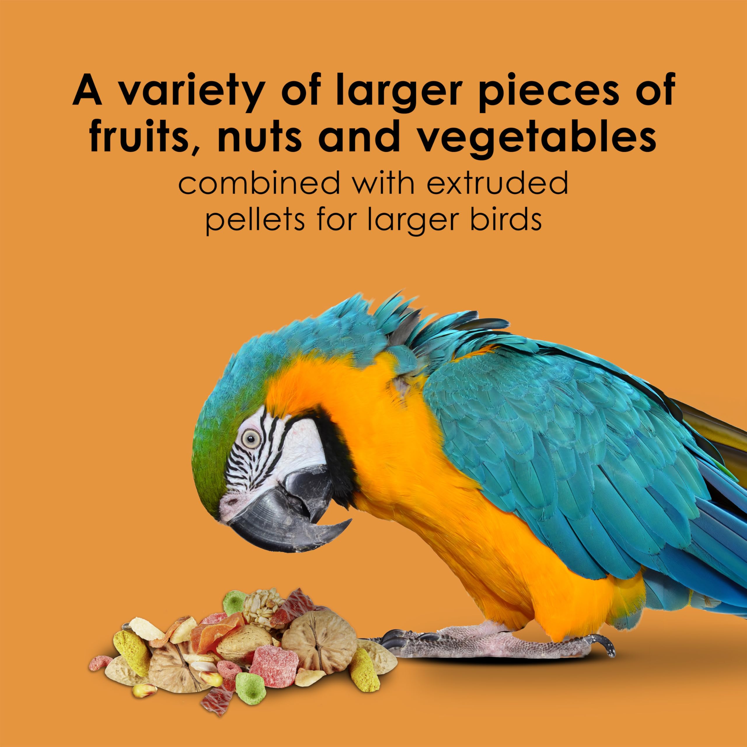 Kaytee Fiesta Big Bites Macaw ingredientes premium para aves de pico grande