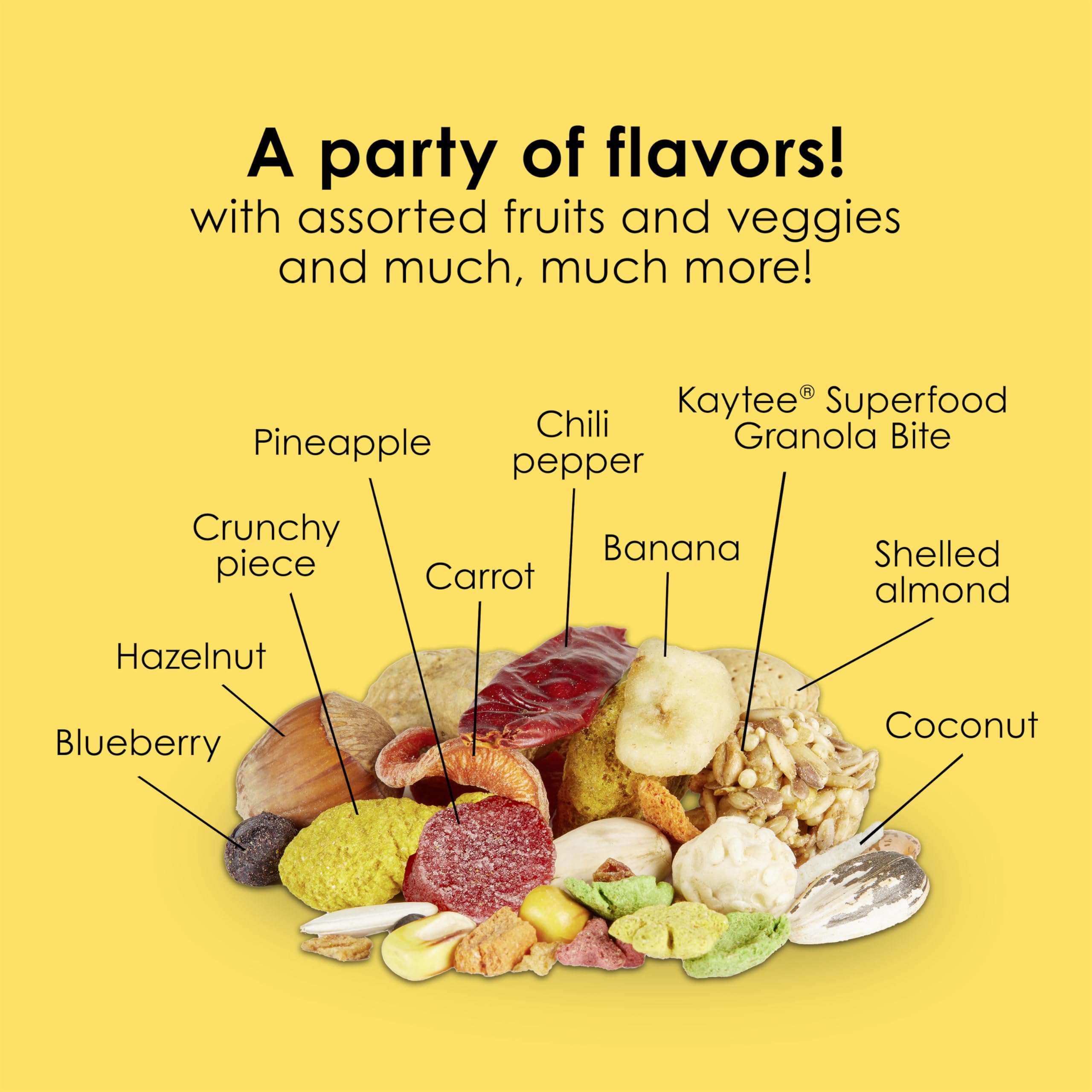 Kaytee Fiesta Macaw Food favorece digestión suave y equilibrio nutricional