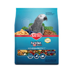 Kaytee Forti-Diet Pro Health para loro, empaque visible y tamaño de 5 libras.