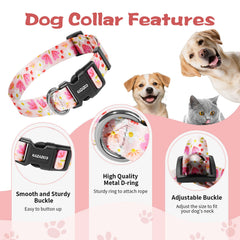 Collar Kazazoo talla XS, ajuste perfecto, rosa, ideal para razas pequeñas.