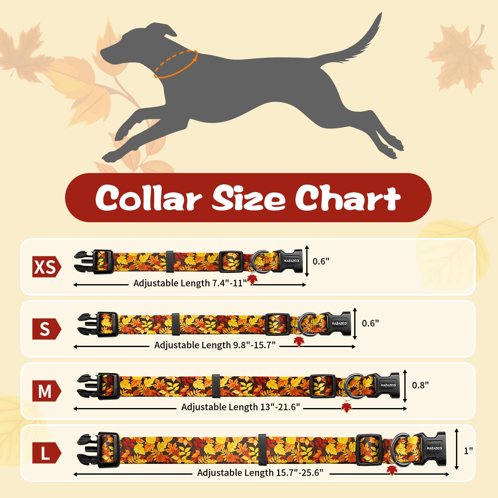 Kazazoo collar con cierre duradero y seguro.