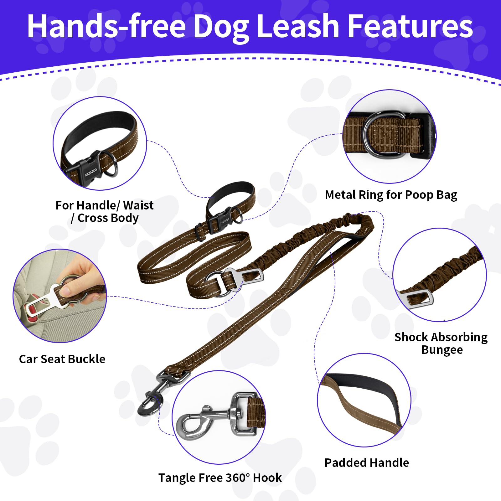 Kazazoo material resistente para perros medianos y grandes