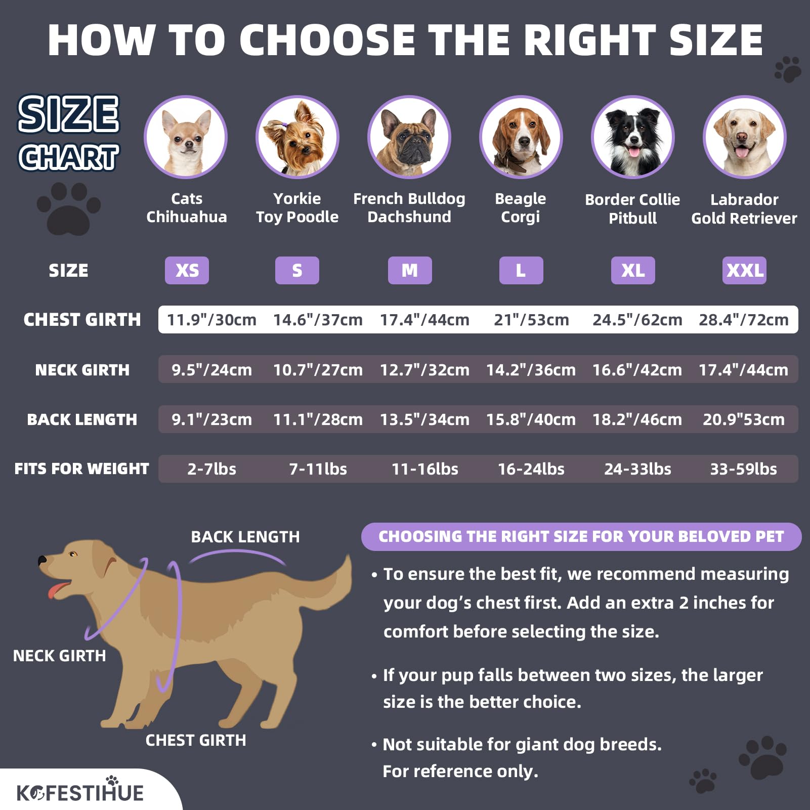 KCFESTIHUE suéter de cuello alto para perros medianos.