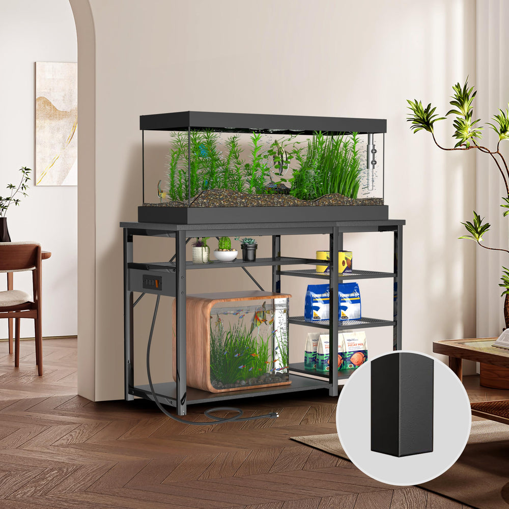 Keelian 55-75 gallon stand almacenamiento lateral: espacio para herramientas y comida