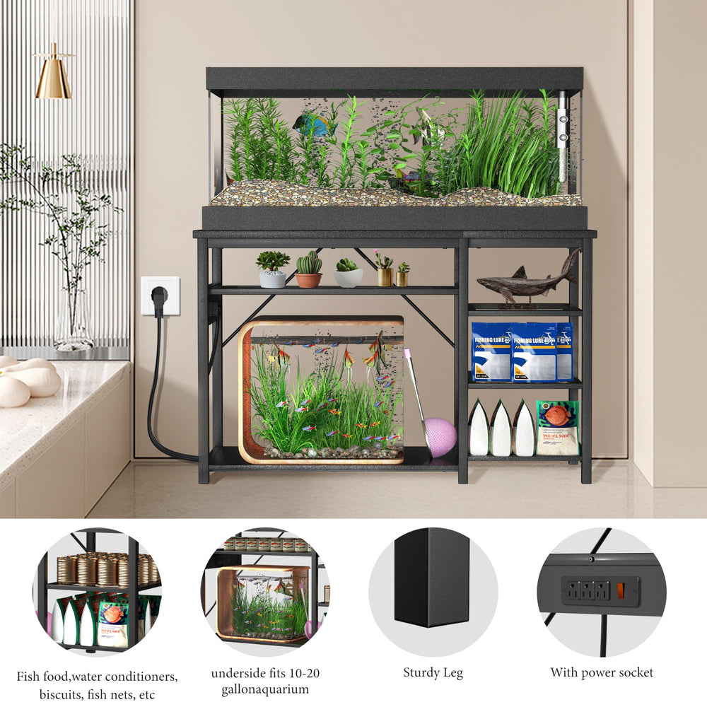 Keelian 55-75 gallon stand estructura metalica: marco robusto para uso diario