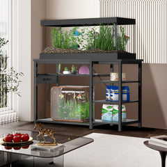 Keelian 55-75 gallon stand superficie: mesa amplia para accesorios y iluminación