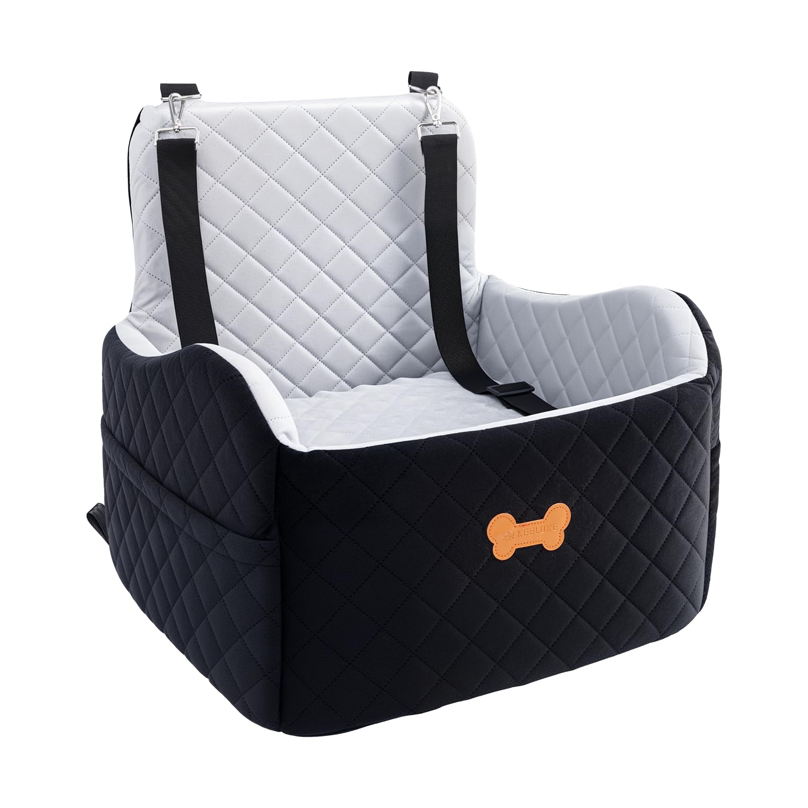 KEELUXE asiento coche para perro pequeno curvo ofrece mejor vista y confort en el viaje.