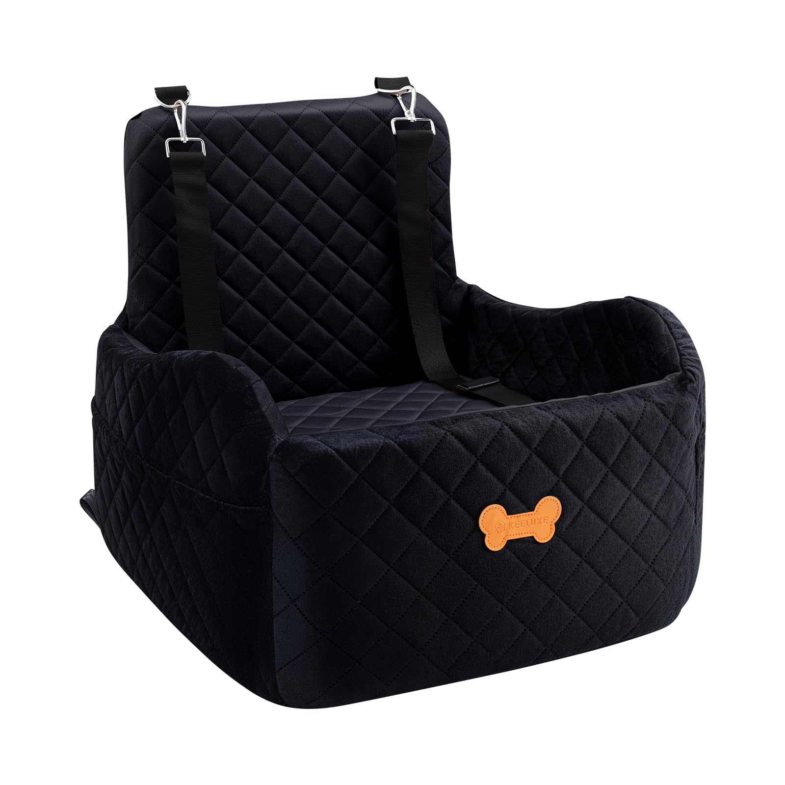 KEELUXE Asiento para perros pequeños con espuma viscoelastica, confort seguro durante viajes.