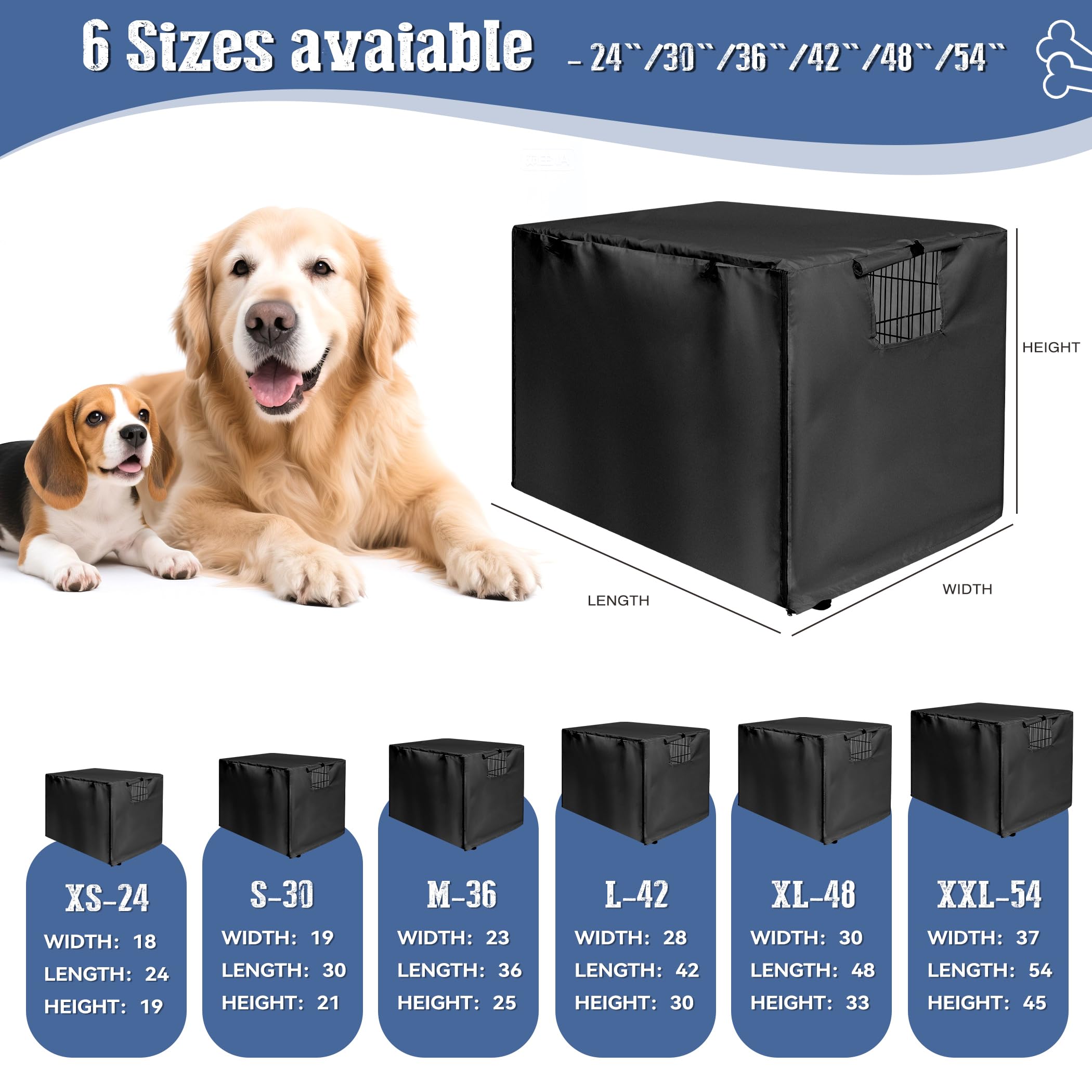 Kefit cobertor jaula perro 30 pulgadas puerta frontal enrollable para acceso práctico
