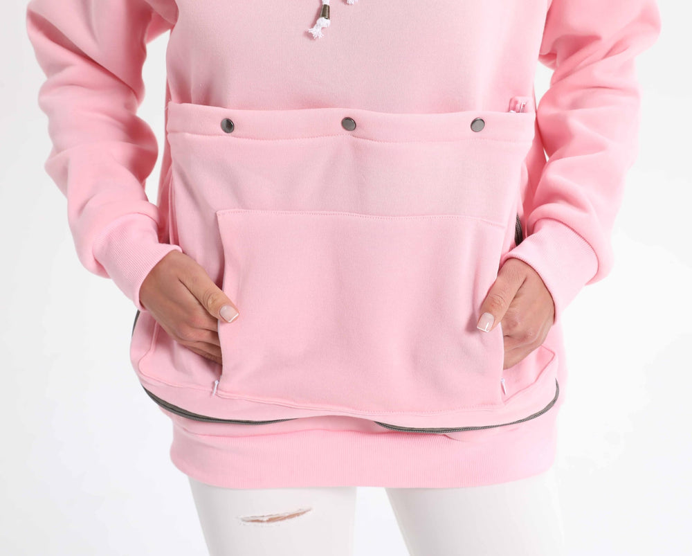 Kei Tomlison Pouch Hoodie bolsillo extendible, admite mascotas un poco más grandes.