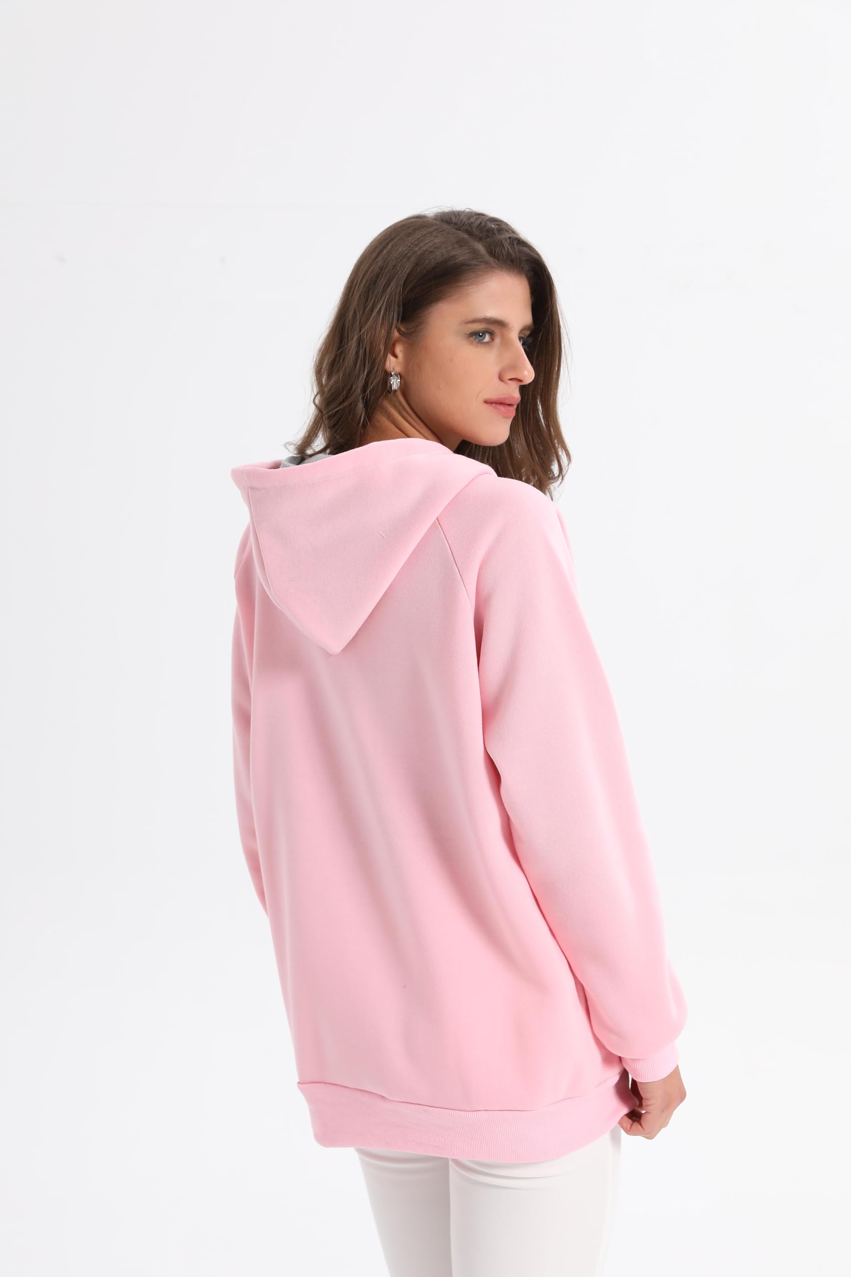 Kei Tomlison Pouch Hoodie rosa suave, regalo perfecto para amantes de gatos y perros.