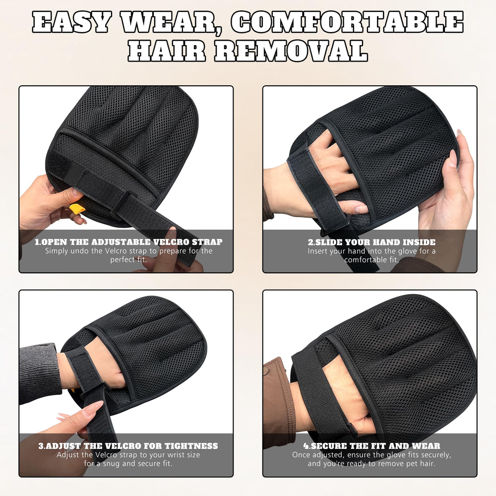 Guantes Kemute para pelo en sofás, acabado suave y recolección eficiente.