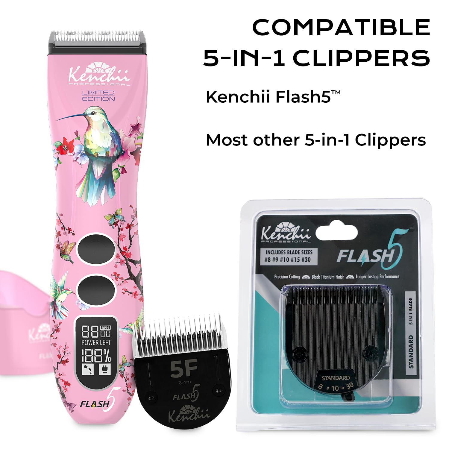 Kenchii Flash 5: maquinilla acoplada para un corte preciso del pelaje.