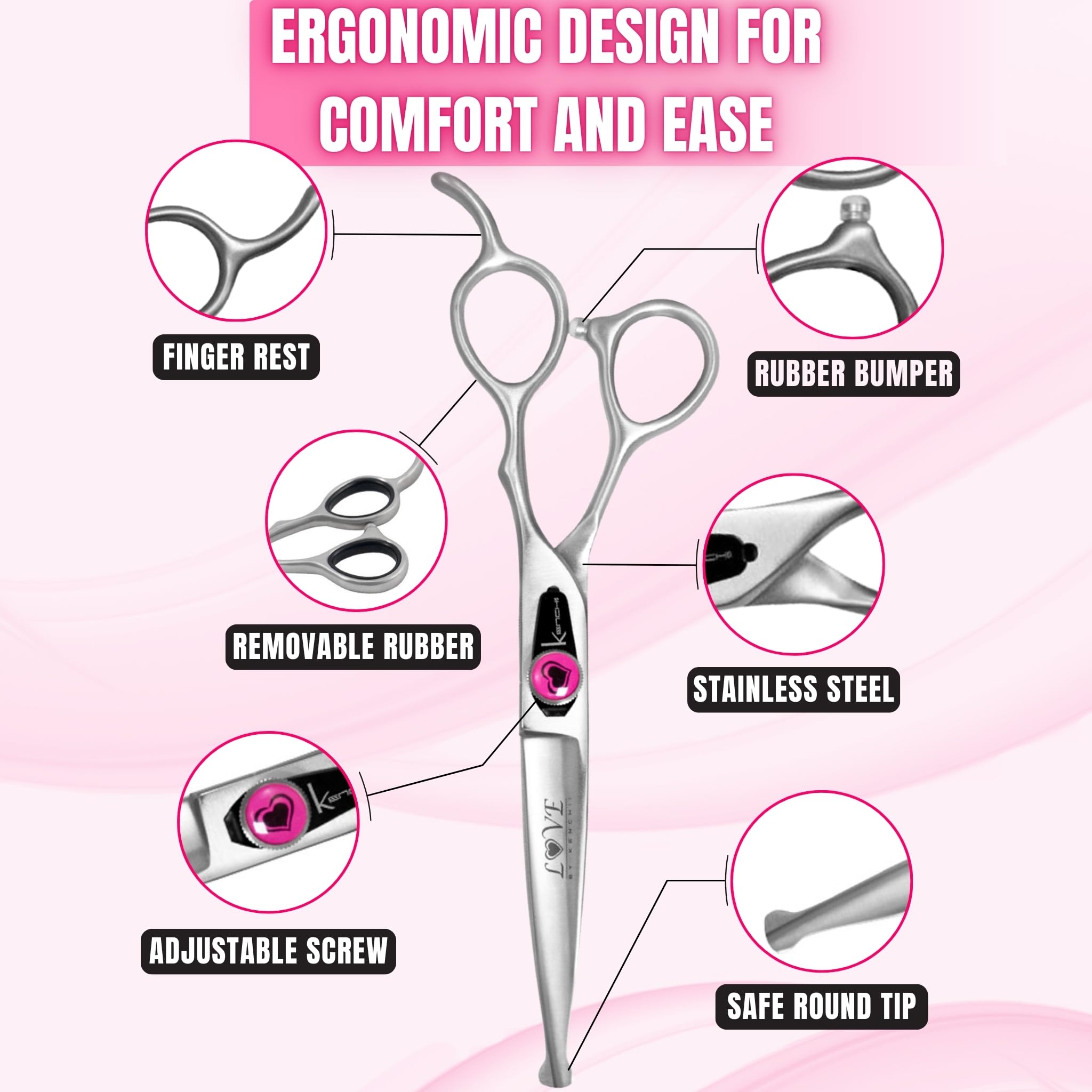 Mango ergonómico Kenchii Love reduce fatiga durante sesiones largas