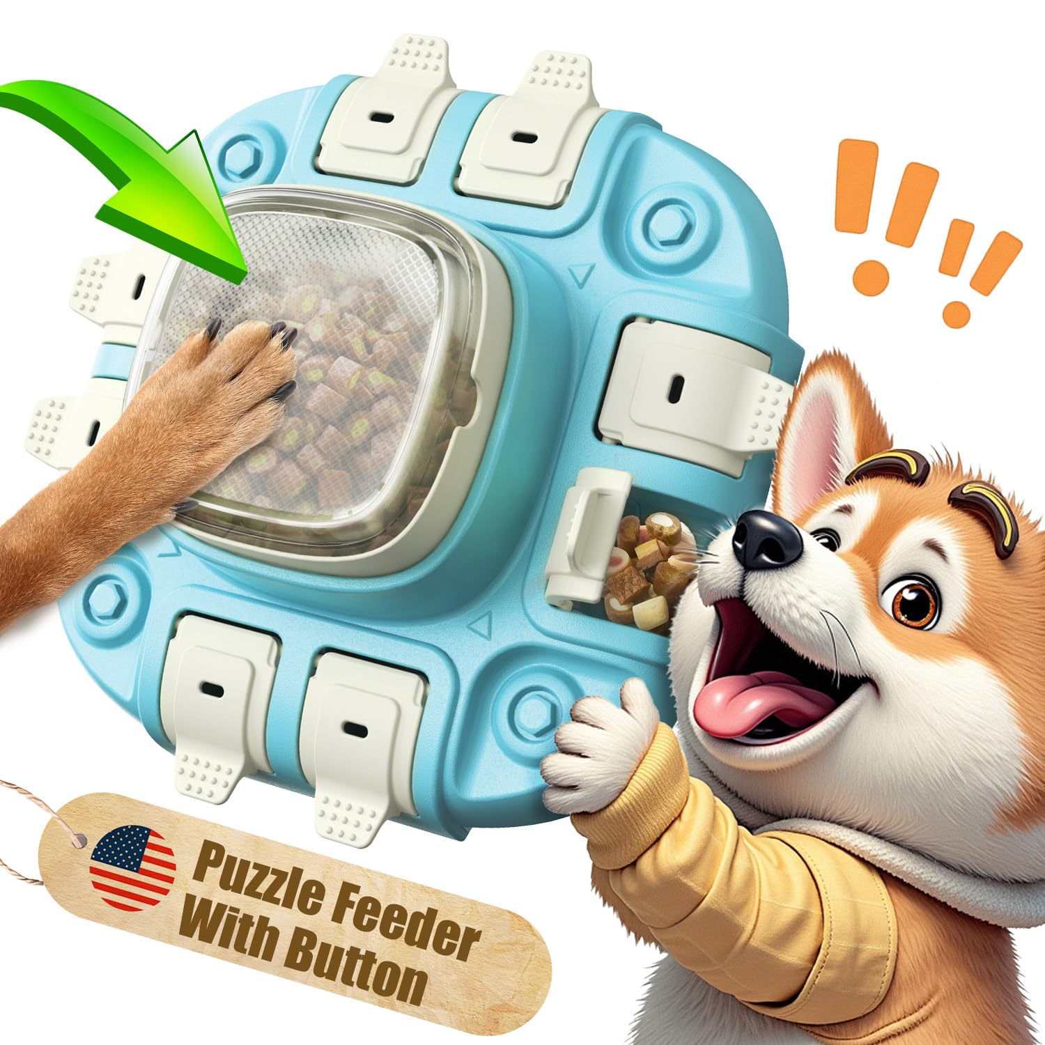 Kenida Dog Puzzle: nivel 1 para iniciar retos y premiar al perro con comida.