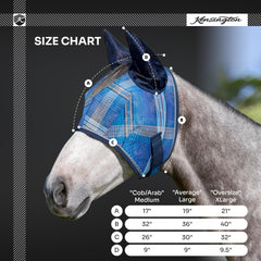 Kensington Signature Fly Mask apertura de copete para reducir roces y molestias.