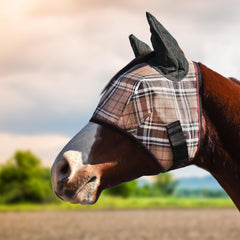 Kensington Signature Fly Mask orejas de malla suave para mayor comodidad del caballo.