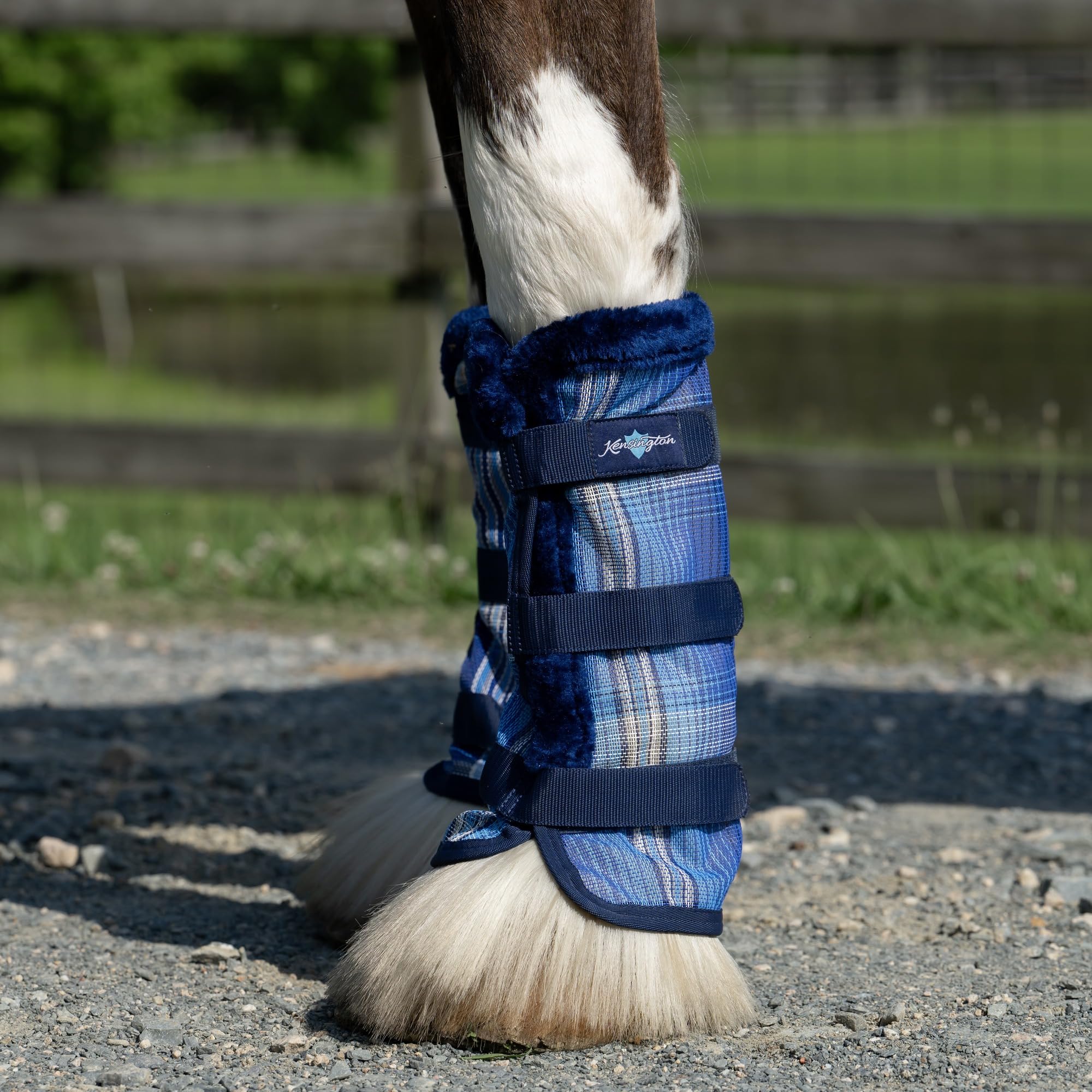 Kensington Signature Pony Turnout con patrón de cuadros variados para ponis y caballos pequeños.