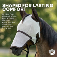 Kensington UV Horse Fly Mask color Imperial Jade para estilo y visibilidad